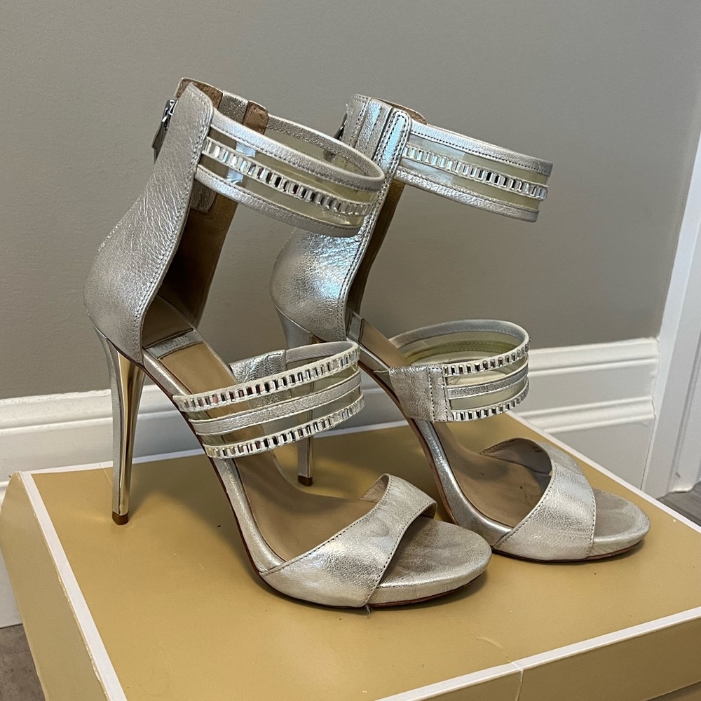 Marciano Silver High Heels